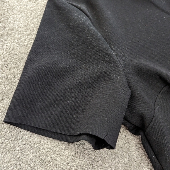 SEDUCTIONS white frill black short sleeve blouse tshirt Medium - Picture 4 of 8